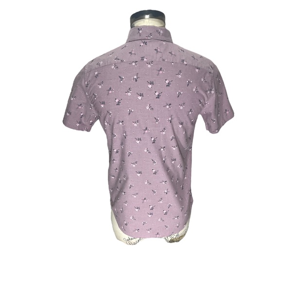 RVCA Men’s short sleeve Rose Button Up Slim Fit Medium - Picture 7 of 8